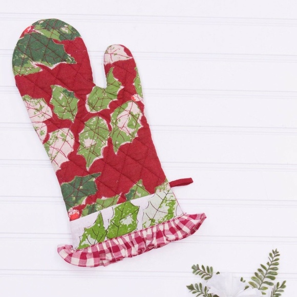 April Cornell Merry Patchwork Oven Mitt NWT - Picture 2 of 2